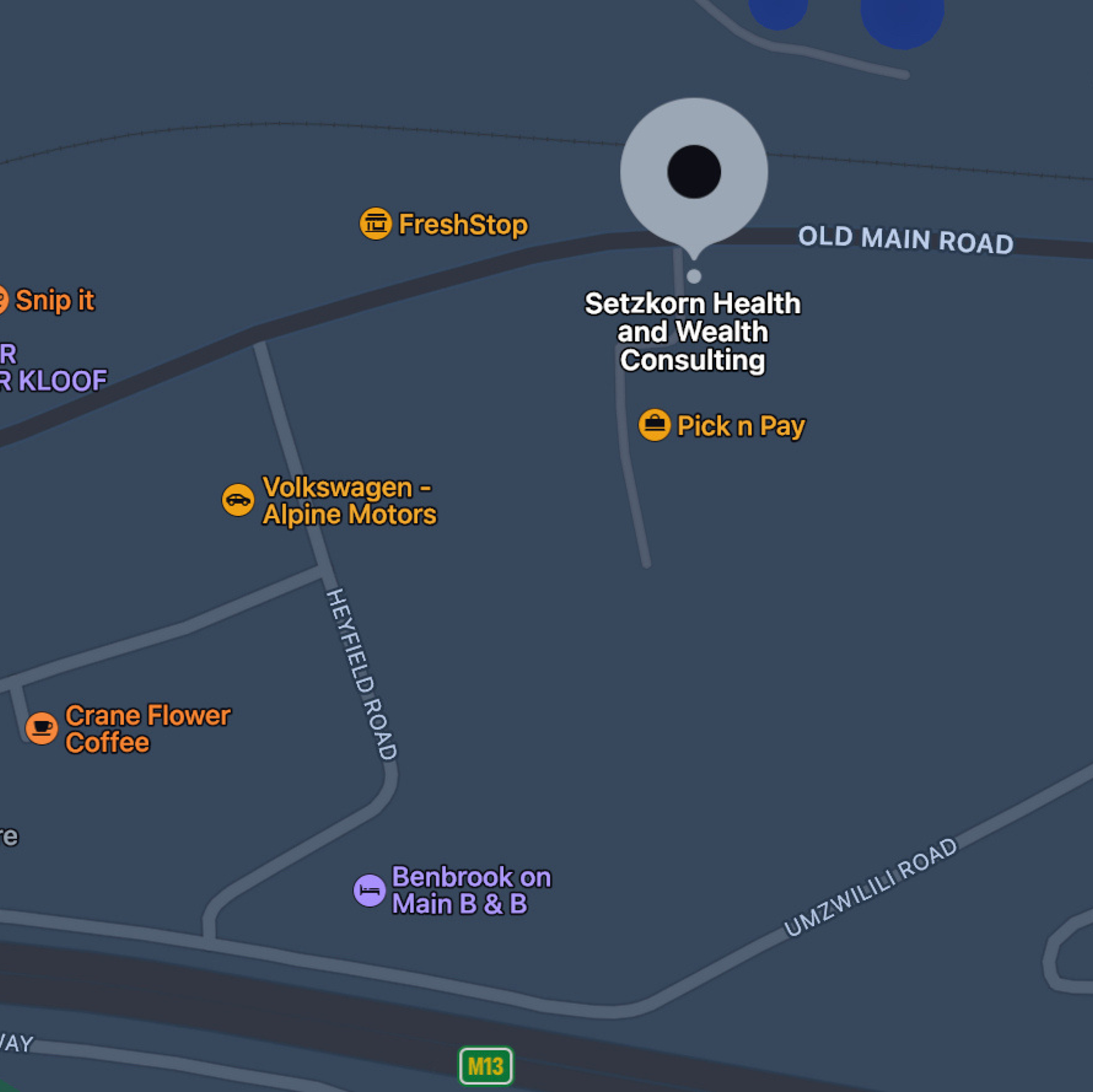 Google maps screenshot of our office location)